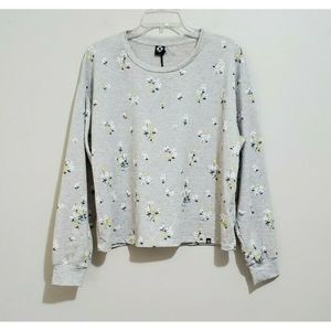 CircleX Cropped Floral Print Casual Shirt Top